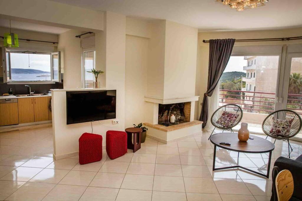 Lavrio Seaview 2Bdr Apt 4 Min Dive From The Sea 外观 照片